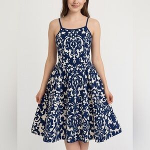 Soprano Blue and White Dress